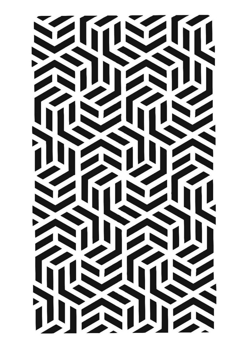 Geometric Star Stencil Reusable Wall Stencil Screen Printing Etsy