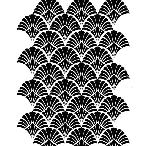 Cake Stencil FANSA Fan Art Deco Pattern Etsy Australia