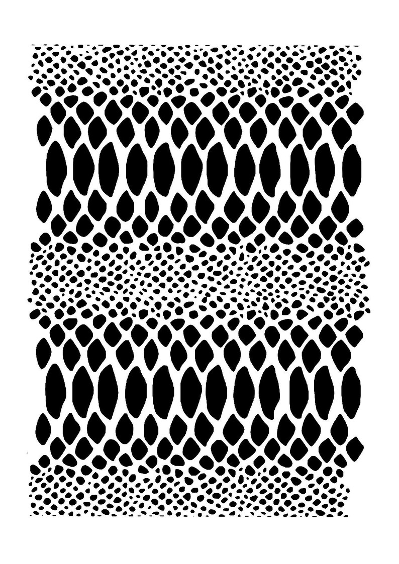 Snake Print Pattern Design Reusable Washable Stencil Etsy