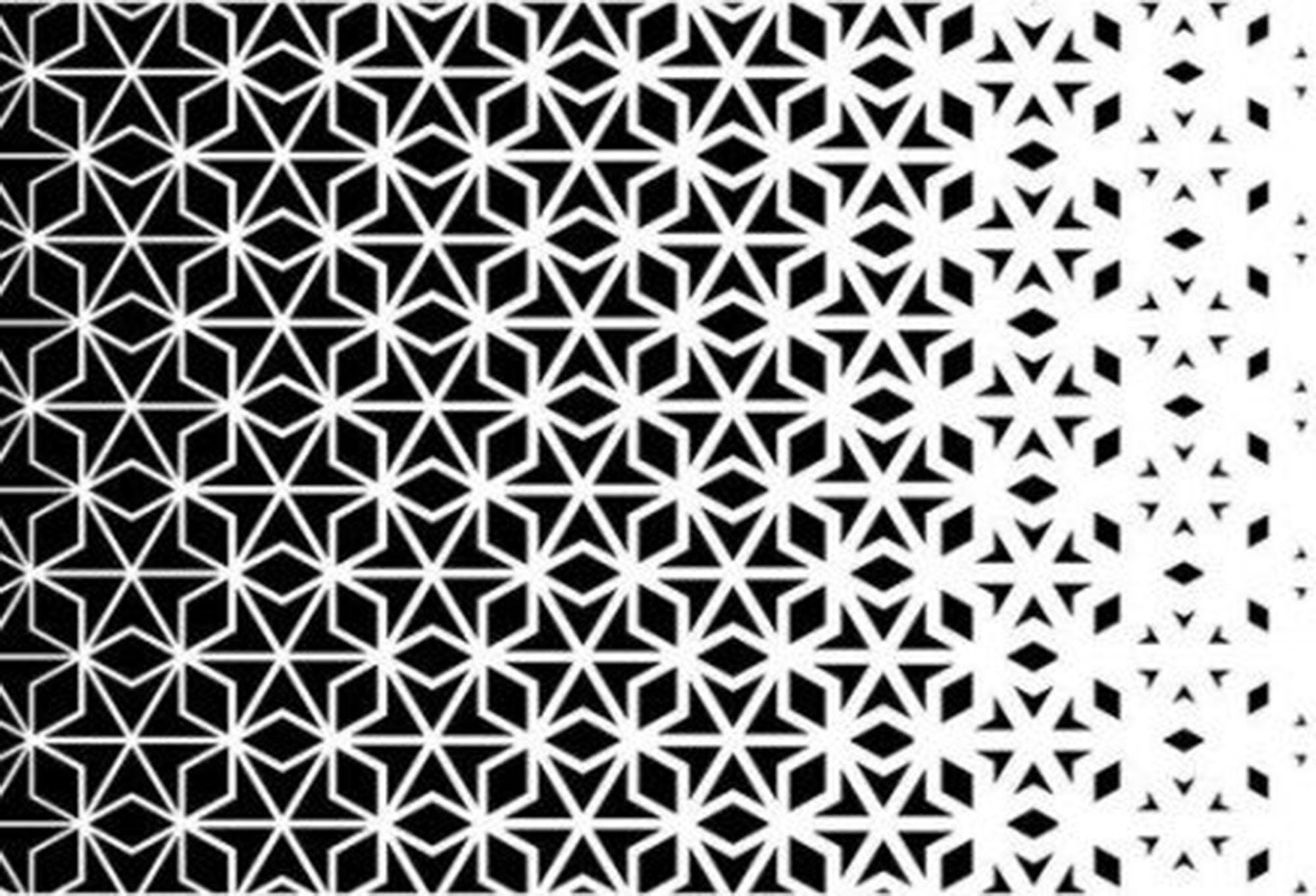 Geometric fade pattern stencil