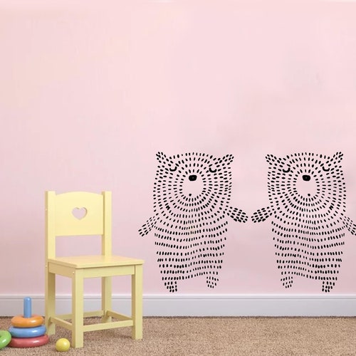 Bear Stencil Reusable Wall Stencil Childrens Bedroom Kids Room Etsy