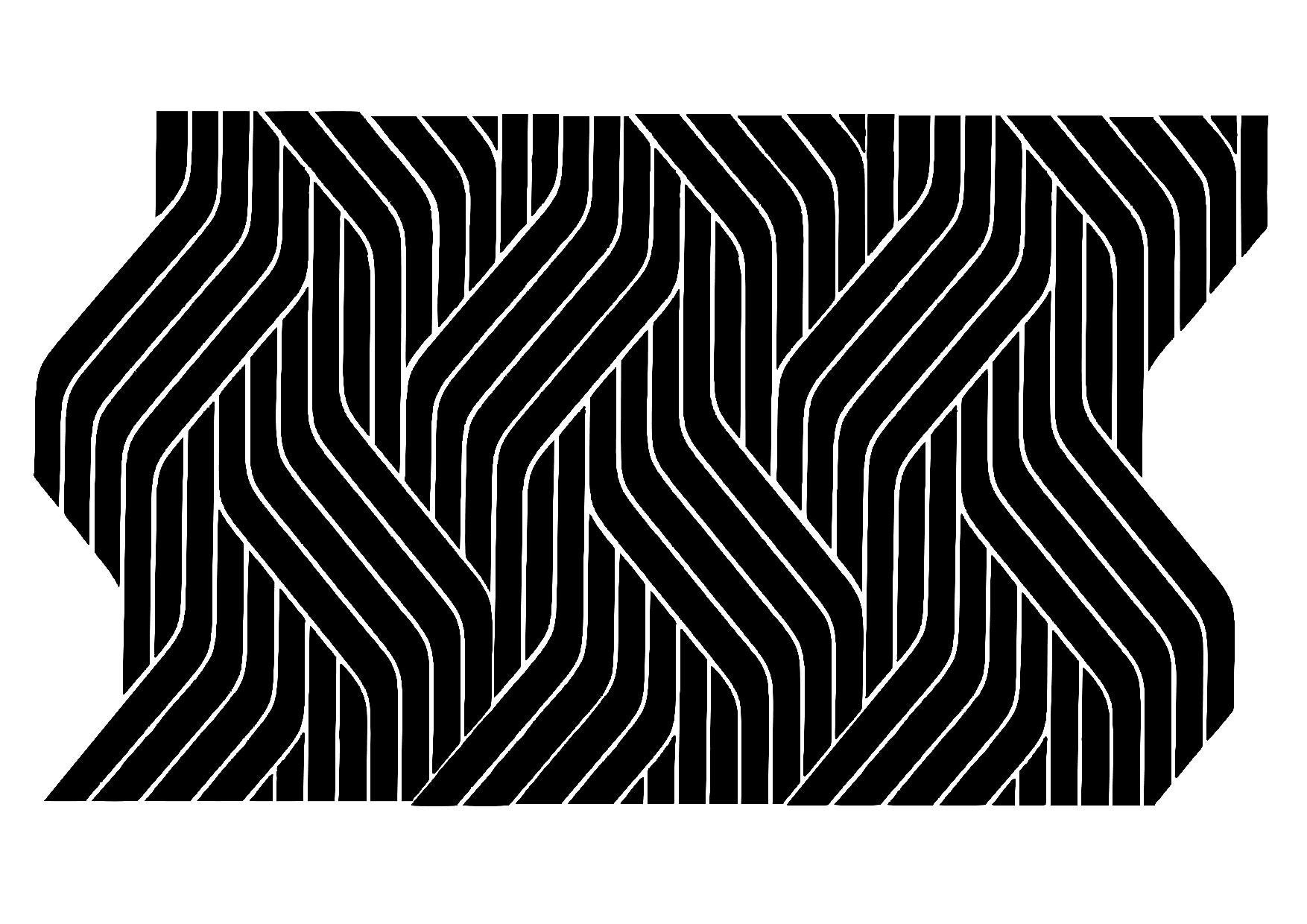 Abstract Wave Stencil Reusable Wall Stencil Screen Printing Etsy