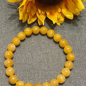 Yellow Jade Gemstone Bracelet