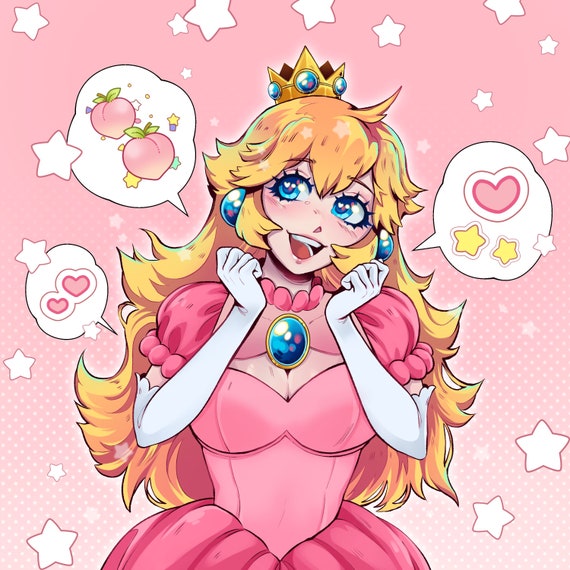 Princess Peach Print - Etsy 日本