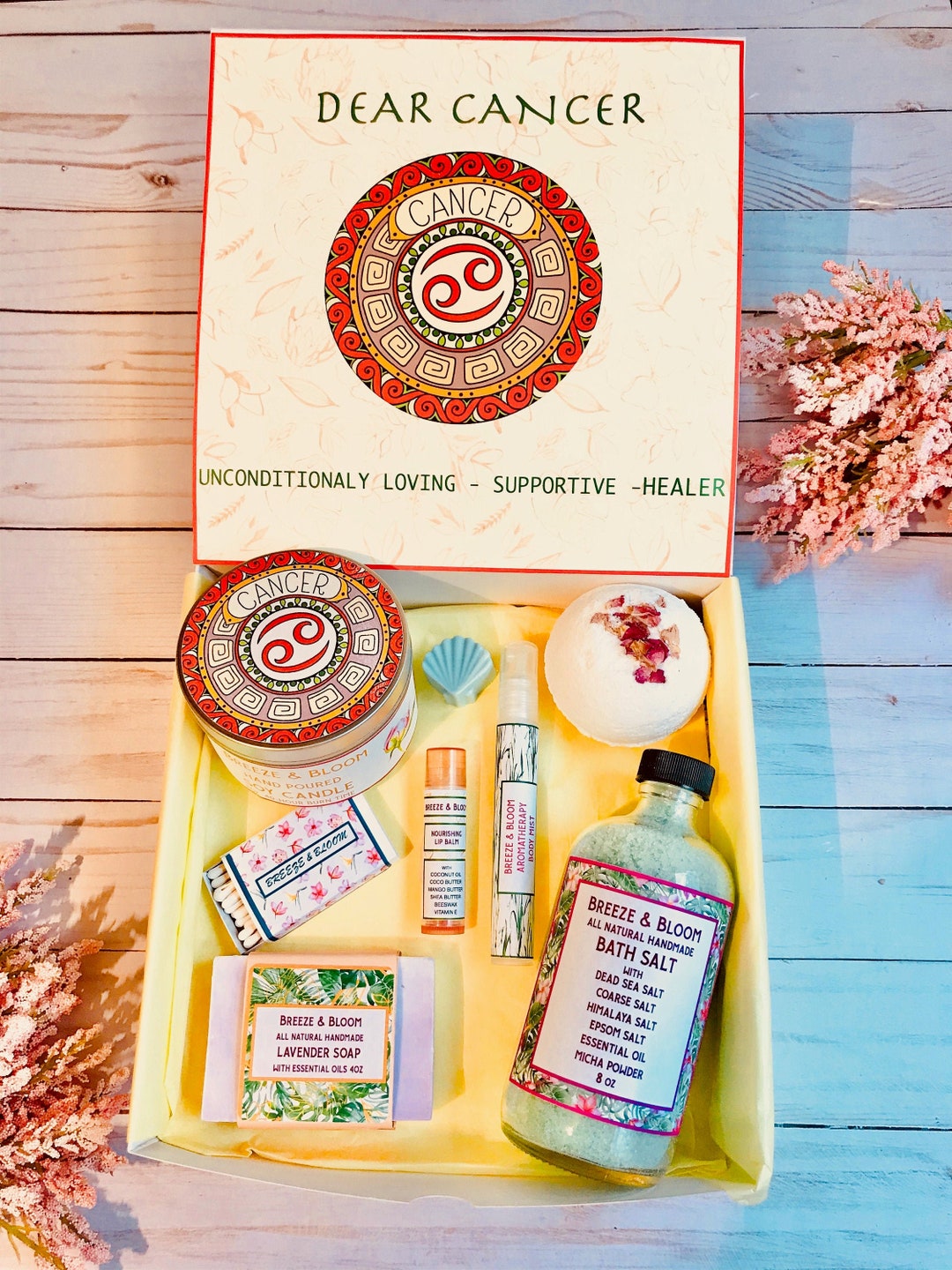 Cancer Zodiac Gifts, Spa Gift Box, Spa Gift Basket, Spa Gift for Her
