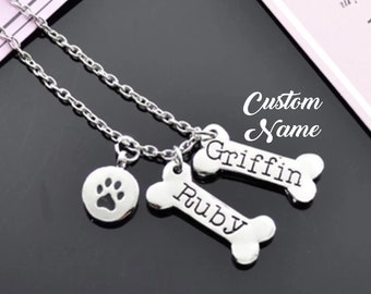 Sterling Silver Womens 1mm Box Chain 3D Engraveable Realistic Dog Bone Pendant Necklace Sterling Silver Womens 1mm Box Chain 3D Engraveable Realistic Dog Bone Pendant Necklace