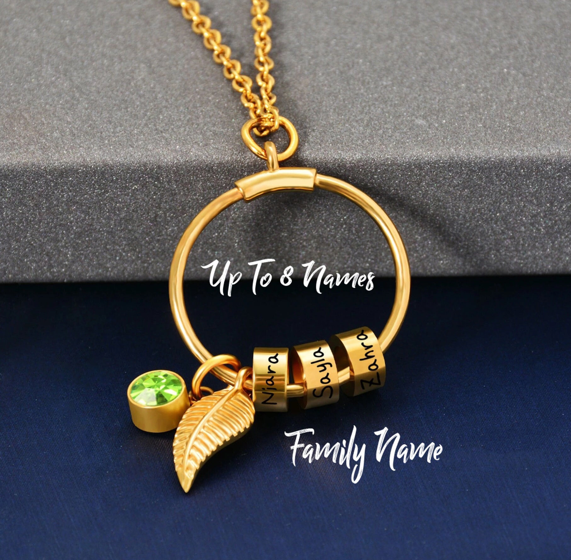 Women Family Necklace family Name Necklace Mom Necklace Etsy