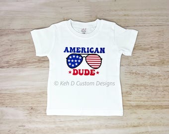 アメリカンデュード 7 月 4 日シャツ、ボーイズ 7 月 4 日シャツ、7 月 4 日シャツ、キッズ 7 月 4 日シャツ、キッズ パトリオティック シャツ