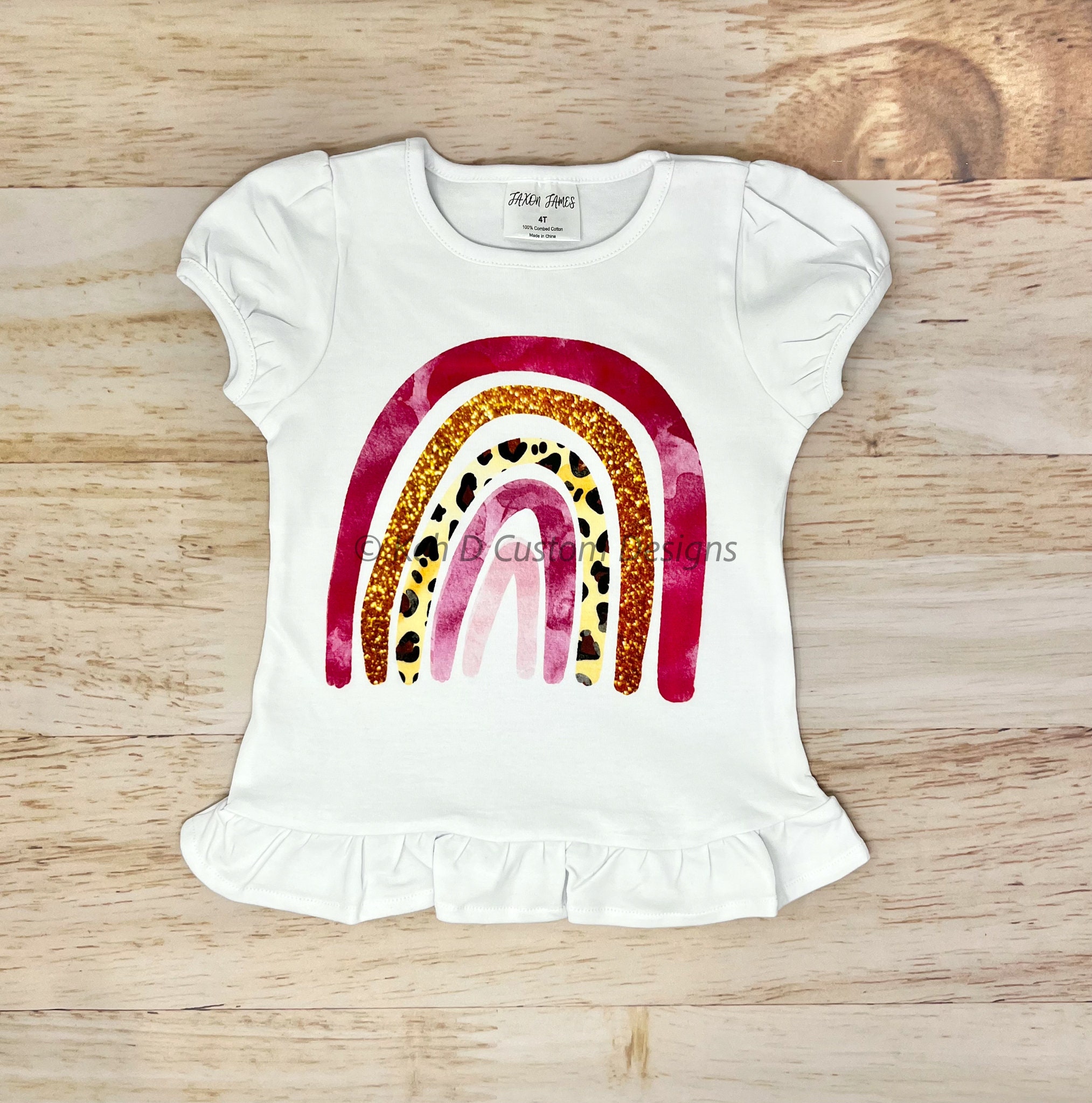 Rainbow Valentines Day Shirt, Girls Valentines Day Shirt, Rainbow Shirt, Valentines Day Shirt, Pink Valentine's Day Shirt