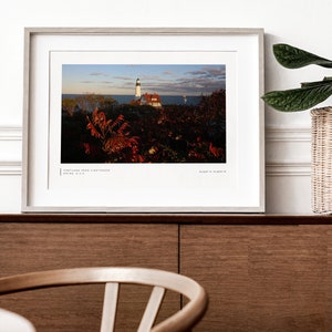 Maine Poster Print - Portland Head Lighthouse - Lighthouse print - Travel print - Maine Wall art - Cape Elizabeth Maine foto - Lighthouse