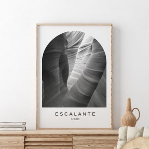 Utah Desert Poster - Slot canyon - Grand Staircase Escalante Utah - National Park print - Nature print - Landscape print - Wall art
