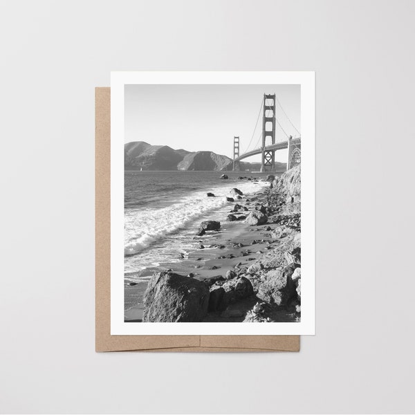 San Francisco Postcard 4x6 - California USA Travel Photography -Golden Gate Bridge card - Wall art photo - Travel print - Cali city print