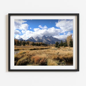 Grand Tetons National Park foto - National Park print - Grand Tetons - Natuurprint - Bergen - Landschapsfoto - Wanddecoratie - Kunst aan de muur