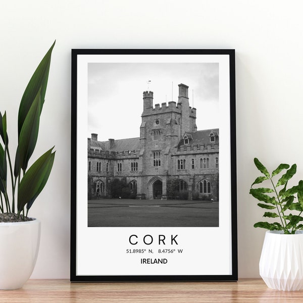Cork Ireland Travel Poster - University College Cork - Irish City Photo - Ireland photography  - Wall art decor - Travel print