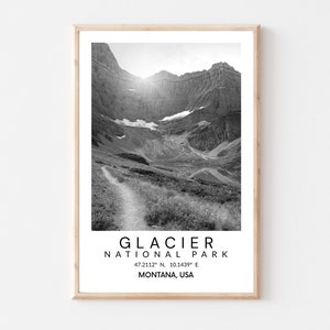 Glacier National Park, Montana Poster print - cracker lake - mountain poster print - Wall decor - National Park Print - Nature print