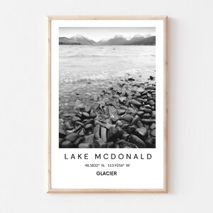 Lake McDonald Poster - Montana photo print - Glacier National Park - Nature print - Mountains - Landscape photography - Wall decor