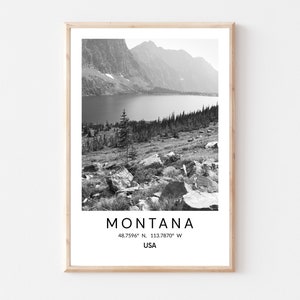 Montana Poster - Glacier National Park photo print - Two Medicine - Nature print - Mountains - Landscape photography - Wall decor