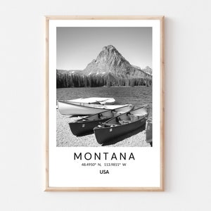 Montana Poster - Glacier National Park photo print - Two Medicine - Nature print - Mountains - Landscape photography - Wall decor