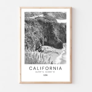 California Surfer Travel Poster - USA Travel Photography - Highway Route 101 Print - Wandkunst Foto - Reisedruck - Cali Küstendruck