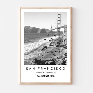 San Francisco Travel Poster - California USA Travel Photography -Golden Gate Bridge print - Wall art photo - Travel print - Cali city print