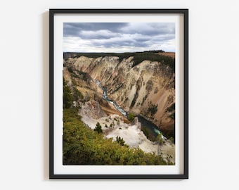 Yellowstone National Park photo - Wyoming photo print - Yellowstone River - Nature print - landscape photography - grand canyon