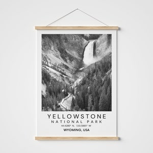 Yellowstone National Park poster print - Yellowstone Upper Falls Photo - Wyoming Photo Print - Wall decor - Wall Poster - Nature print