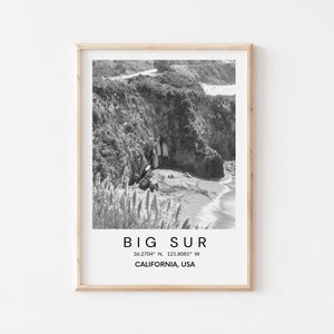 Big Sur Travel Poster - Kalifornien USA Reisefotografie - Highway Route 101 Druck - Wandbild Foto - Reisedruck - Cali Küstendruck