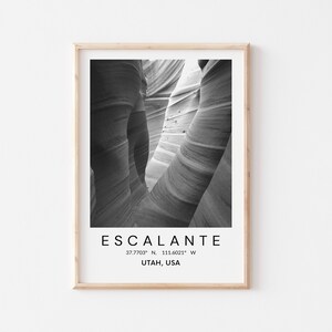 Utah Desert Poster - Slot canyon - Grand Staircase Escalante Utah - National Park print - Nature print - Landscape print - Wall art