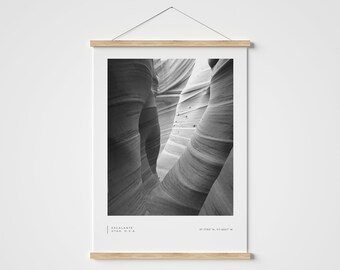 Utah Desert Poster - Slot canyon - Grand Staircase Escalante Utah - National Park print - Nature print - Landscape print - Wall art