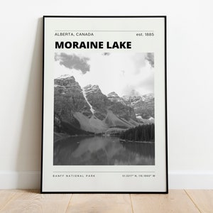 Moraine Lake Photo - Banff National Park Alberta Canada Poster - National Park print - Mountain art print - Nature Wall decor - Wall art