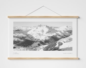 Austrian Alps Mountain Poster - Europe travel print - Landscape Photography - Lech, Austria - Wall art - Travel print - Europe - Vorarlberg