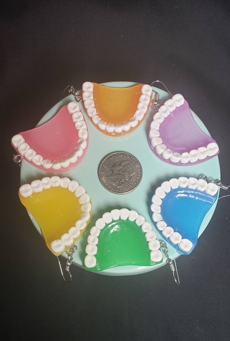 Purple Multi-Color Denture Dangles