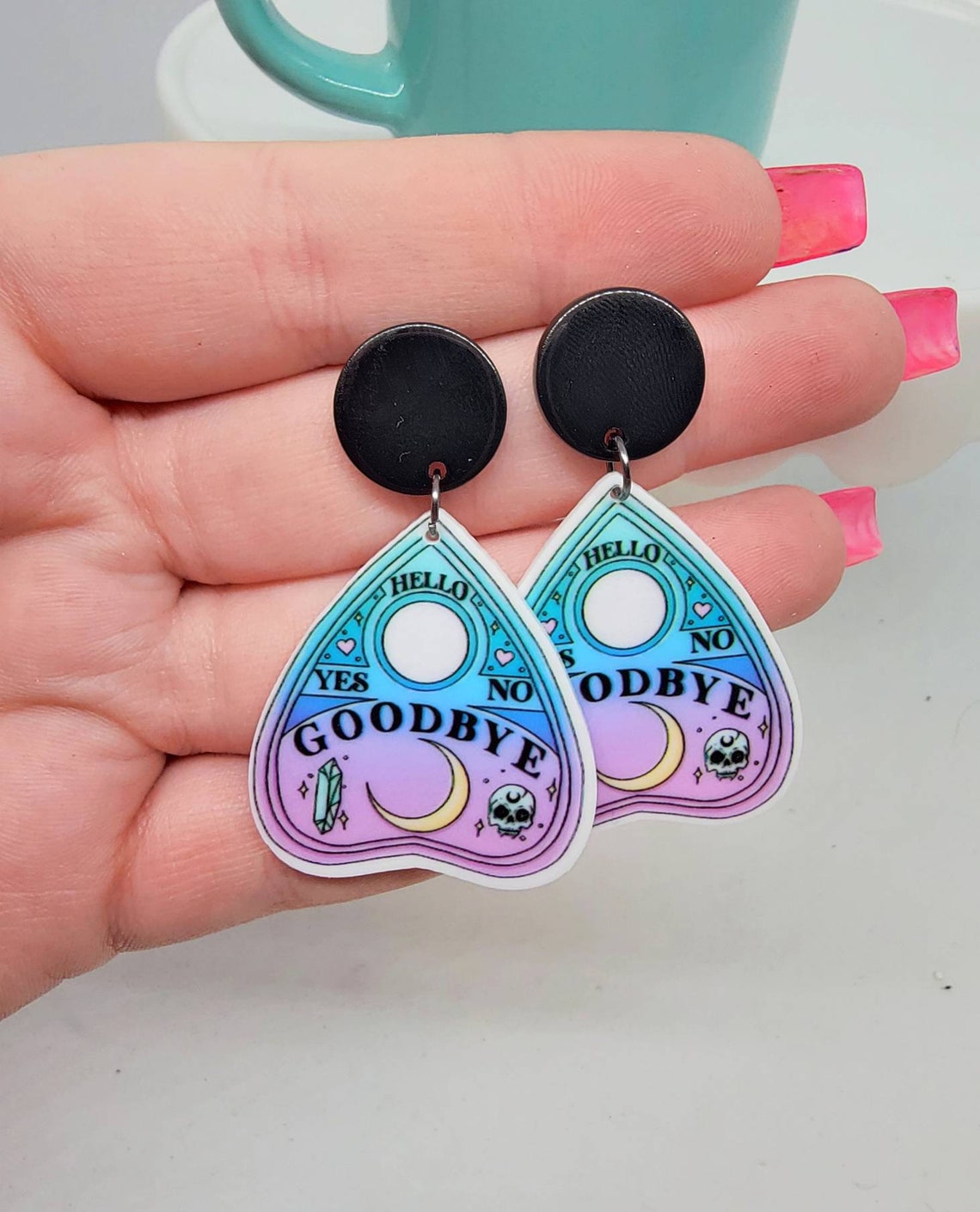 Ouija Board Planchet Dangle Earrings Etsy