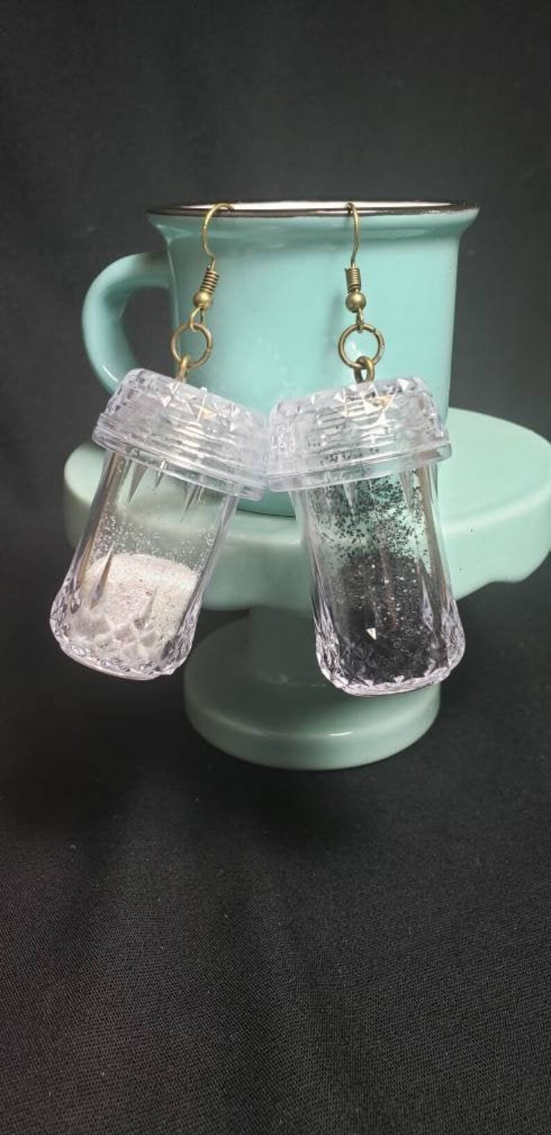 Salt and Pepper Shaker Dangle Earrings Etsy