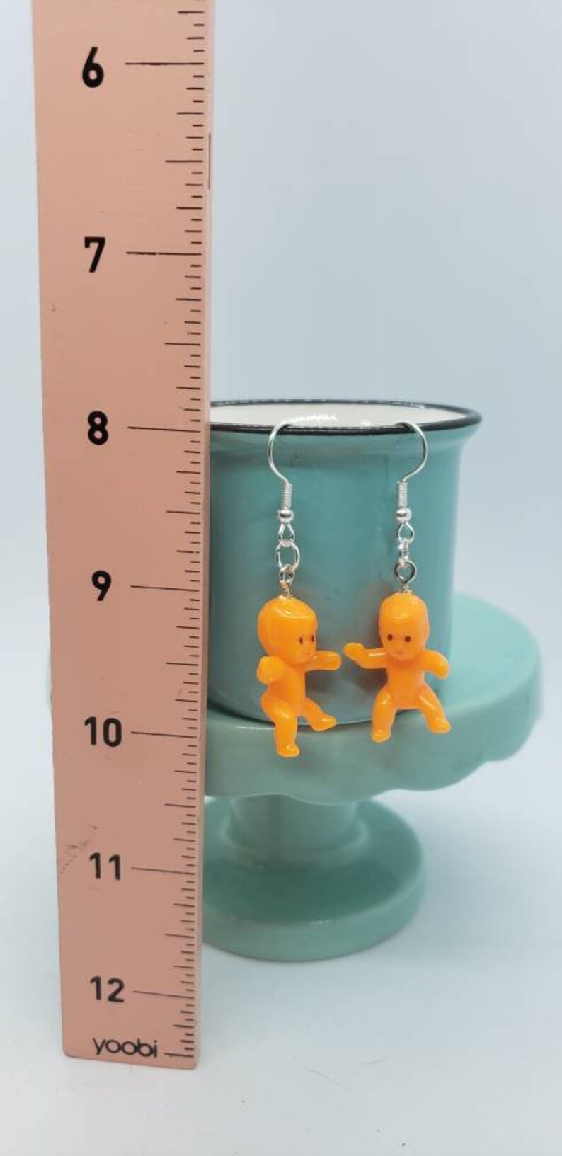 Tiny Baby Dangle Earrings Orange