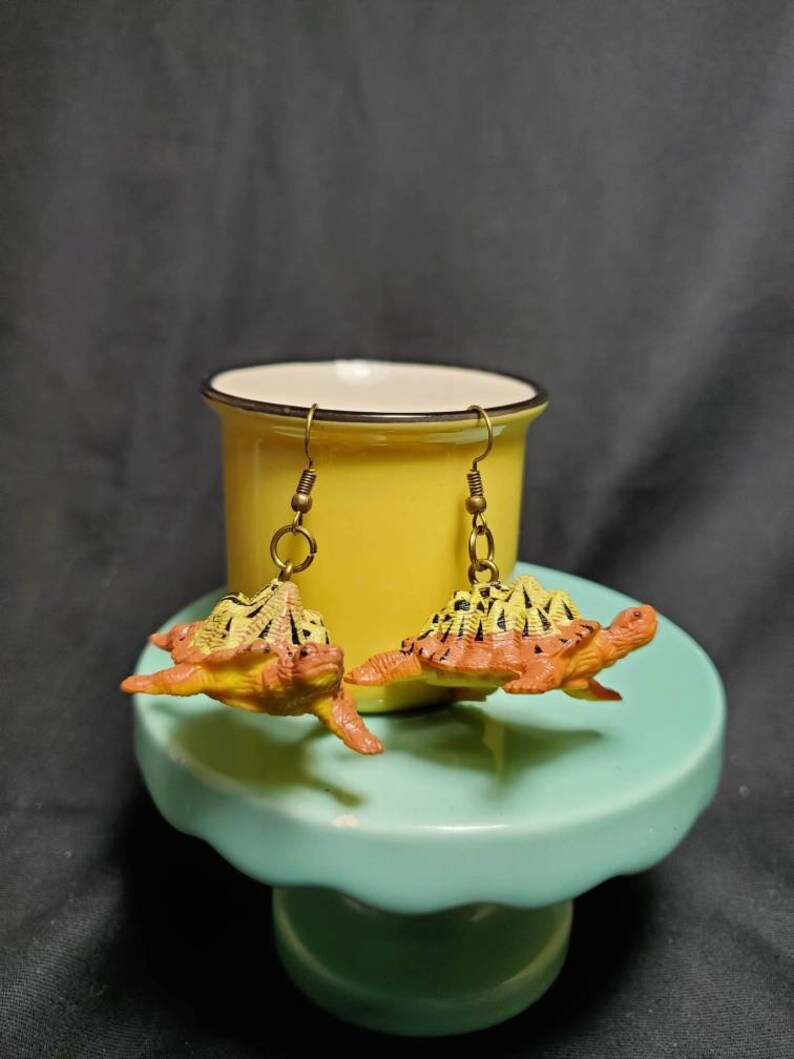 Tortoise and Turtle Dangle Earrings Style K