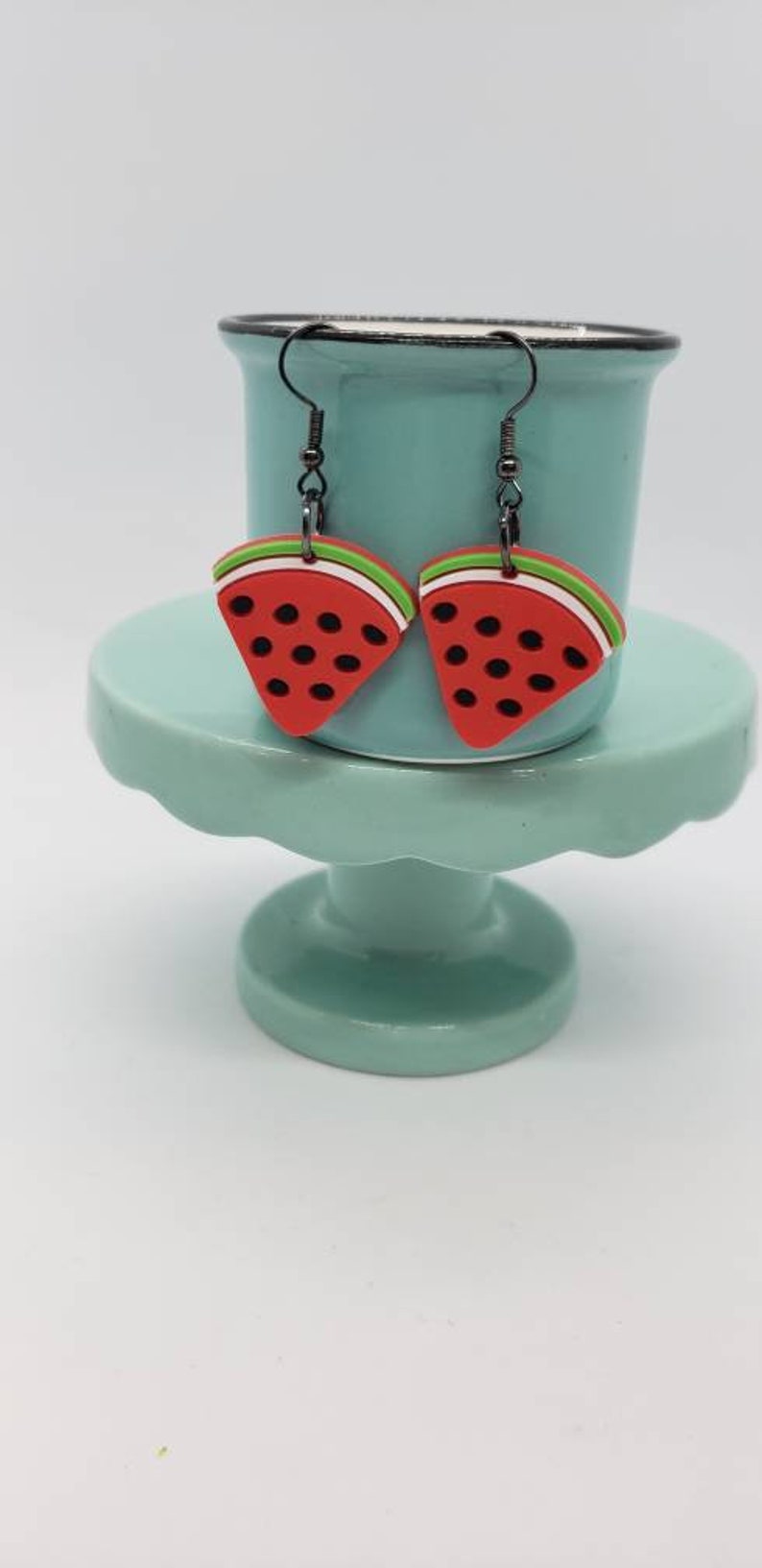 light and bright Watermelon Dangle Earrings