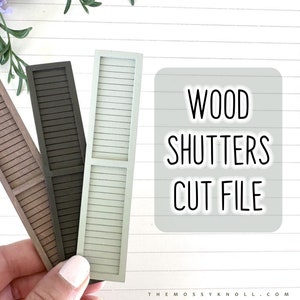 DIY Miniature Dollhouse Window Shutters | Laser Cutting Machine SVG File + Tutorial | Dollhouse Kit Upgrade | Designed By The Mossy Knoll