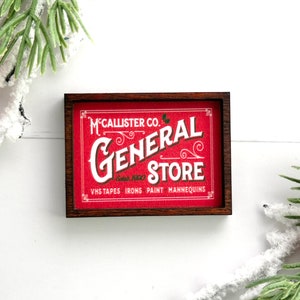 Wood Framed Miniature Sign | Farmhouse Type | Tiered Tray Décor | Handmade in U.S.A. | Ornament Option - McCallister Co. General Store