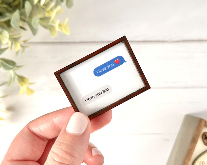 Custom Wood Framed Miniature Sign | Farmhouse Type | Tiered Tray Décor | Handmade in U.S.A. - Custom Text Message