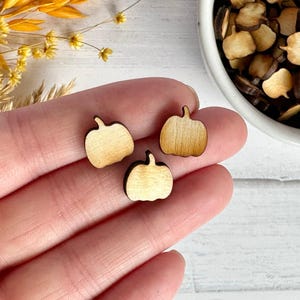 Extra Tiny Wood Pumpkin Cut Outs | DIY Crafts | Tiered Tray Décor | Handmade in U.S.A. - 2 Tablespoons