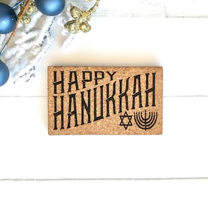 Miniature Happy Hanukkah Doormat | Dollhouse Doormat | Tiered Tray Decor | Handmade in U.S.A.