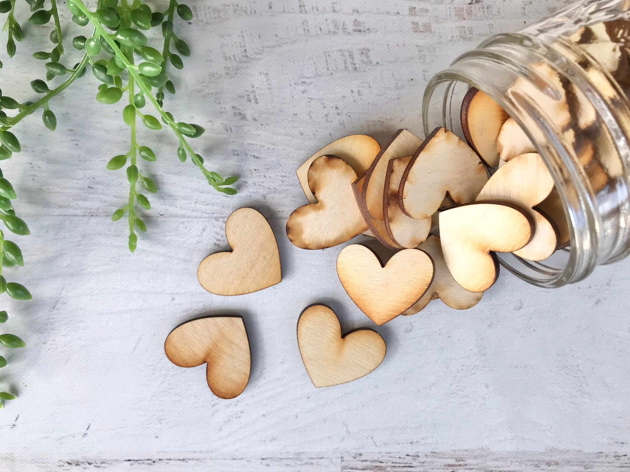 Wooden Hearts for Wedding Guest Book, Wooden Signing Hearts, 1 inch Unfinished Wood Heart Cut Outs for Crafts, Pack of 200, by Woodpeckers, Size: 1/8
