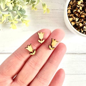 Extra Tiny Wood Tulip Cut Outs | DIY Crafts | Tiered Tray Décor | Handmade in U.S.A. - 2 Tablespoons