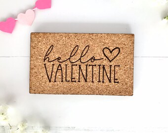 Miniature Hello Valentine Doormat | Dollhouse Doormat | Tiered Tray Decor | Handmade in U.S.A.