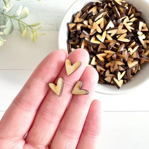 Extra Tiny Wood Heart Cut Outs | DIY Crafts | Tiered Tray Décor | Handmade in U.S.A. - 2 Tablespoons