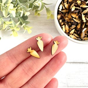 Extra Tiny Wood Carrot Cut Outs | DIY Crafts | Tiered Tray Décor | Handmade in U.S.A. - 2 Tablespoons