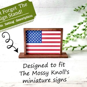 Wood Framed Miniature Sign Tiered Tray Décor Handmade in U.S.A. Ornament Option Boho Floral Sun image 6