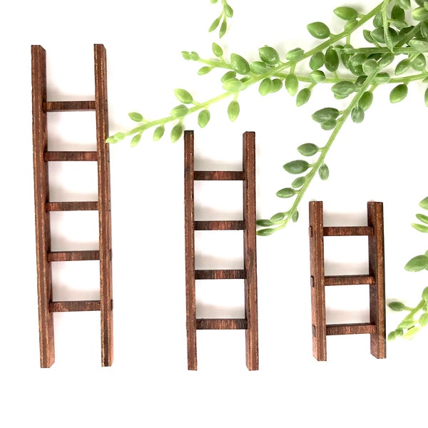 Miniature Wooden Ladder | Farmhouse Style| Tiered Tray Décor | Handmade in U.S.A. | Multiple Size Options