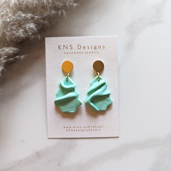 Silky tree | holiday earrings | polymer clay earrings